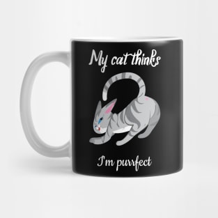 My cat thinks I am perfect Mug